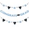 Big Dot of Happiness Light Blue Grad - Best is Yet to Come - Grad Party Letter Banner Decor - 36 Banner Cutouts and Congrats Grad Banner Letters